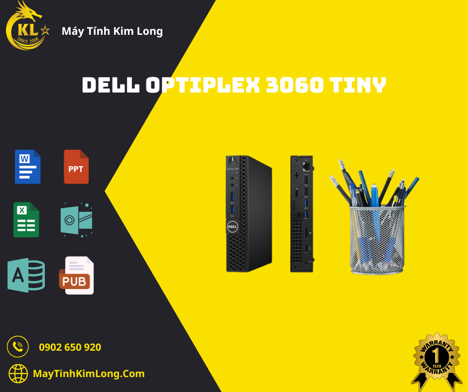 Dell Optiplex 3060 Tiny/I7-8700T/Ram 8GB/SSD 120GB